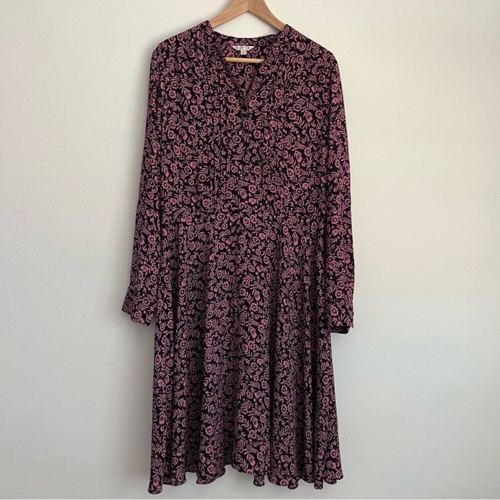 Nanette Lepore Floral Pintuck Shirt Dress